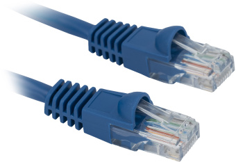 Патч-корд Buro UTP 4 пары cat.5E CCA molded 5м синий RJ-45 (m)-RJ-45 (m) - купить недорого с доставкой в интернет-магазине