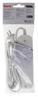 Сетевой удлинитель Buro BU-PSL4.5/W 5м (4 розетки) белый (пакет ПЭ) - купить недорого с доставкой в интернет-магазине