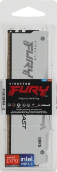 Память DDR5 32GB 5600MHz Kingston KF556C36BWEA-32 Fury Beast White Expo RGB RTL Gaming PC5-44800 CL36 DIMM 288-pin 1.25В kit single rank с радиатором Ret - купить недорого с доставкой в интернет-магазине