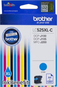 Картридж струйный Brother LC525XLC голубой (1300стр.) для Brother DCP-J100/J105/J200 - купить недорого с доставкой в интернет-магазине