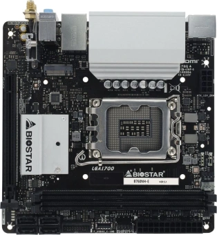 Материнская плата Biostar B760NH-E Soc-1700 Intel B760 2xDDR5 mini-ITX AC`97 8ch(7.1) 2.5Gg RAID+HDMI+DP - купить недорого с доставкой в интернет-магазине