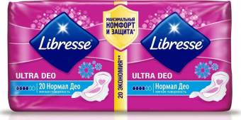 Прокладки Libresse Ultra Normal Wing Deo Duo (уп.20шт) - купить недорого с доставкой в интернет-магазине