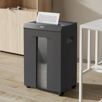 Шредер Deli Laro-H ET098 серый (секр.P-7) фрагменты 8лист. 30лтр. скрепки скобы пл.карты CD - купить недорого с доставкой в интернет-магазине