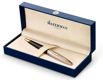 Ручка шариков. Waterman Carene De Luxe (S0700000) Black Silver GT M син. черн. подар.кор. - купить недорого с доставкой в интернет-магазине