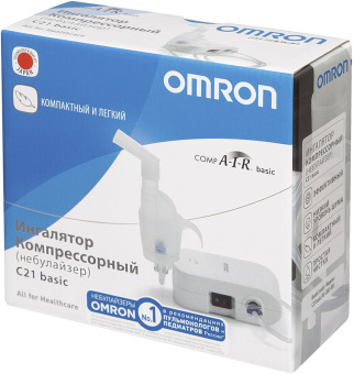 Ингалятор Omron C21 Basic (NE-C803-RU) компрессорный стационарный белый - купить недорого с доставкой в интернет-магазине