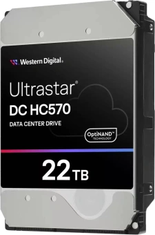 Жесткий диск WD SATA-III 22TB 0F48159 WUH722222ALE604 Server Ultrastar DC HC570 512E (7200rpm) 512Mb 3.5" - купить недорого с доставкой в интернет-магазине