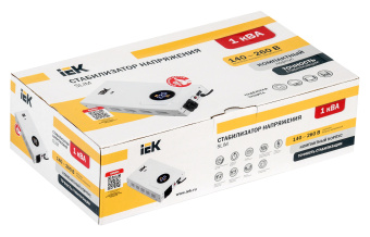 Стабилизатор напряжения IEK Slim 1кВА однофазный белый (IVS22-1-001-09) - купить недорого с доставкой в интернет-магазине