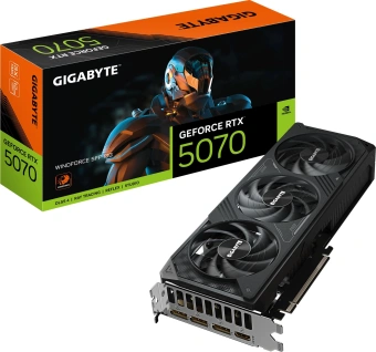 Видеокарта Gigabyte PCI-E GV-N5070WF3-12GD 1.0 NVIDIA GeForce RTX 5070 12Gb 192bit GDDR7 2542/28000 HDMIx1 DPx3 HDCP Ret - купить недорого с доставкой в интернет-магазине