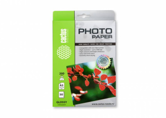 Фотобумага Cactus CS-GA520050 A5/200г/м2/50л./белый глянцевое для струйной печати - купить недорого с доставкой в интернет-магазине