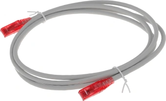 Патч-корд Hyperline PC-LPM-UTP-RJ45-RJ45-C5E-2M-LSZH-GY UTP RJ-45 вил.-вилка RJ-45 кат.5E 2м серый LSZH 24AWG - купить недорого с доставкой в интернет-магазине