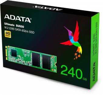Накопитель SSD A-Data SATA III 240Gb ASU650NS38-240GT-C Ultimate SU650 M.2 2280 - купить недорого с доставкой в интернет-магазине