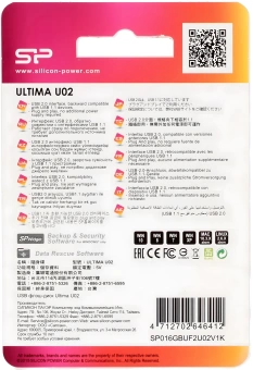 Флеш Диск Silicon Power 16GB Ultima U02 SP016GBUF2U02V1K USB2.0 черный - купить недорого с доставкой в интернет-магазине