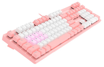 Клавиатура A4Tech B800 Dual Color механическая белый/белый USB for gamer LED (B800 PINK) кабель 1.8м - купить недорого с доставкой в интернет-магазине