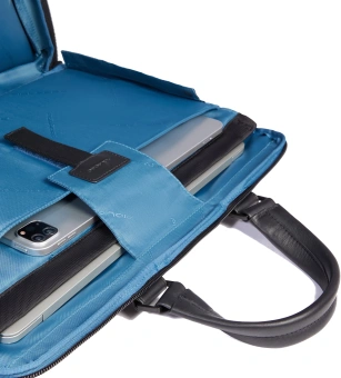 Деловая сумка для ноутбука мужская Piquadro Wollem CA6637W129/N с отделением для ноутбука черный полиэстер/натур.кожа - купить недорого с доставкой в интернет-магазине