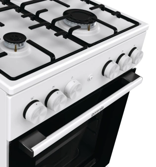 Плита Газовая Gorenje GG5A12WH белый (без крышки) реш.сталь - купить недорого с доставкой в интернет-магазине