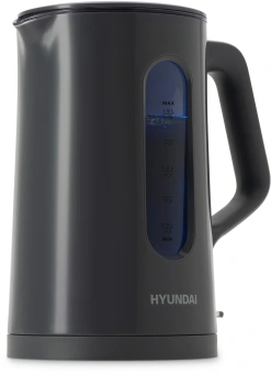 Чайник электрический Hyundai HYK-G4508 1.5л. 1700Вт серый/прозрачный корпус: стекло - купить недорого с доставкой в интернет-магазине