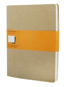 Блокнот Moleskine CAHIER JOURNAL QP421 XLarge 190х250мм обложка картон 120стр. линейка бежевый (3шт) - купить недорого с доставкой в интернет-магазине