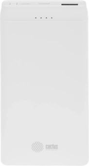 Мобильный аккумулятор Cactus CS-PBFSMT-10000 10000mAh 10.5W 2.1A 2xUSB-A белый - купить недорого с доставкой в интернет-магазине