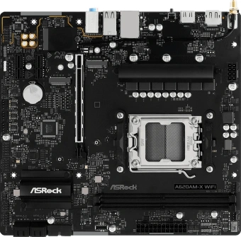 Материнская плата Asrock A620AM-X WiFi Socket AM5 AMD A620A 2xDDR5 mATX AC`97 8ch(7.1) 2.5Gg RAID+HDMI+DP - купить недорого с доставкой в интернет-магазине