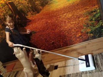 Пылесос-электровеник Kitfort КТ-558 10Вт белый/черный - купить недорого с доставкой в интернет-магазине