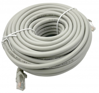 Патч-корд Buro UTP 4 пары cat6 CCA molded 20м серый RJ-45 (m)-RJ-45 (m) - купить недорого с доставкой в интернет-магазине