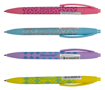 Ручка шариков. Silwerhof Солнечная коллекция Pretty ассорти d=0.7мм син. черн. сменный стержень линия 0.5мм обрез.корпус - купить недорого с доставкой в интернет-магазине