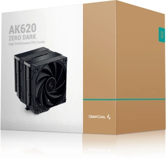 Устройство охлаждения(кулер) Deepcool AK620 Zero Dark Soc-AM5/AM4/1151/1200/2066/1700 4-pin Al+Cu 260W 1456gr Ret - купить недорого с доставкой в интернет-магазине