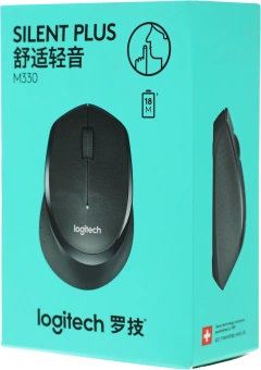 Мышь Logitech M330 Silent Plus синий оптическая 1000dpi silent беспров. USB 2but (910-004925) - купить недорого с доставкой в интернет-магазине