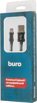 Кабель Buro Braided BHP RET MICUSB-BR USB (m)-micro USB (m) 1м черный - купить недорого с доставкой в интернет-магазине