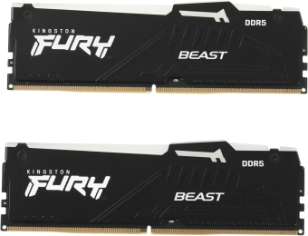 Память DDR5 2x16GB 5200MHz Kingston KF552C40BBAK2-32 Fury Beast RGB RTL Gaming PC5-41600 CL40 DIMM 288-pin 1.25В single rank с радиатором Ret - купить недорого с доставкой в интернет-магазине