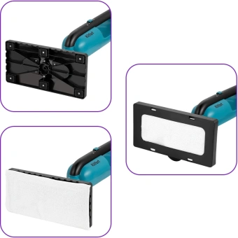 Швабра паровая Kitfort КТ-1078 1350Вт черный/бирюзовый - купить недорого с доставкой в интернет-магазине