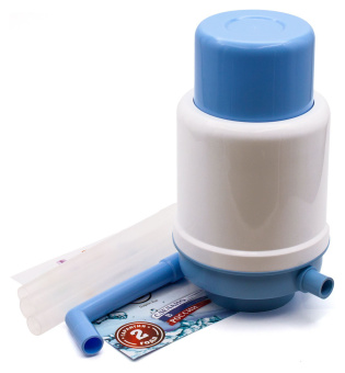 Помпа для 19л бутыли Aqua Work Дельфин Квик механический голубой/белый картон - купить недорого с доставкой в интернет-магазине