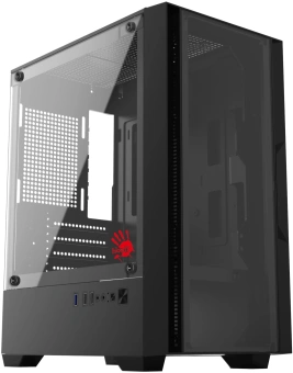 Корпус Bloody CC-123 черный без БП mATX 8x120mm 2xUSB2.0 1xUSB3.0 audio bott PSU - купить недорого с доставкой в интернет-магазине