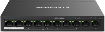 Коммутатор Mercusys MS110P 10x100Мбит/с 8PoE+ 65W неуправляемый - купить недорого с доставкой в интернет-магазине