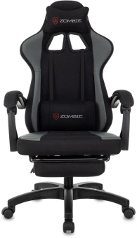 Кресло игровое Zombie Weaver черный/серый с подголов. крестов. пластик подст.для ног пластик черный - купить недорого с доставкой в интернет-магазине