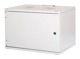 Шкаф коммутационный Lande NetBox Soho (LN-SH09U5450-LG-F0-2) настенный 9U 540x500мм пер.дв.металл задн.дв.стал.лист несъемн.бок.пан. направл.под закл.гайки 80кг серый IP20 сталь - купить недорого с доставкой в интернет-магазине