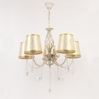 Люстра Hiper Samanta H056-5 подвес. белый/золотистый - купить недорого с доставкой в интернет-магазине