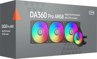 Система водяного охлаждения PcCooler DA360 Pro ARGB Soc-AM5/AM4/1200/1700/1851 черный 4-pin 33.8dB Al 300W Ret (DA360PRO-BKAWXX -GL) - купить недорого с доставкой в интернет-магазине