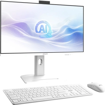 Моноблок MSI Modern AM273QP AI 1UM-094XRU 27" WQHD Core Ultra 7 155H (1.4) 32Gb SSD1Tb Graphics CR без ОС 2.5xGbitEth WiFi BT 150W клавиатура мышь Cam белый 2560x1440 - купить недорого с доставкой в интернет-магазине