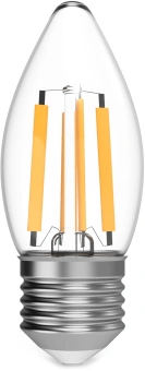 Лампа филам. Gauss Filament 11Вт цок.:E27 свеча 220B св.свеч.бел.теп. (упак.:10шт) (103802111) - купить недорого с доставкой в интернет-магазине