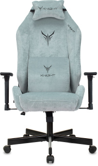 Кресло игровое Knight N1 Fabric серо-голубой Light-28 с подголов. крестов. металл - купить недорого с доставкой в интернет-магазине