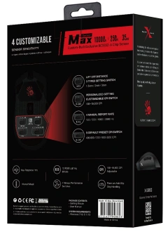 Мышь A4Tech Bloody X5 Max черный оптическая 10000dpi USB 9but - купить недорого с доставкой в интернет-магазине