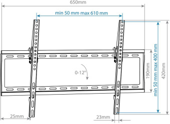 Кронштейн для телевизора Arm Media STEEL-2 new черный 32"-90" макс.40кг настенный наклон - купить недорого с доставкой в интернет-магазине