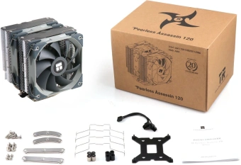 Устройство охлаждения(кулер) Thermalright Peerless Assassin 120 Soc-AM5/AM4/1200/1700/1851 серый 4-pin 25.6dB Al+Cu 750gr Ret (PA120) - купить недорого с доставкой в интернет-магазине