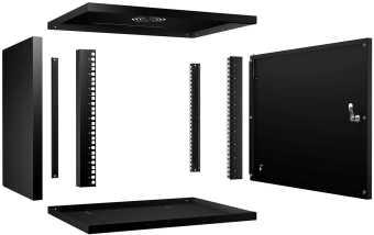 Шкаф коммутационный Cabeus (WSC-05D-9U55/45M-BK) настенный 9U 550x450мм пер.дв.металл 30кг черный 390мм IP20 металл - купить недорого с доставкой в интернет-магазине