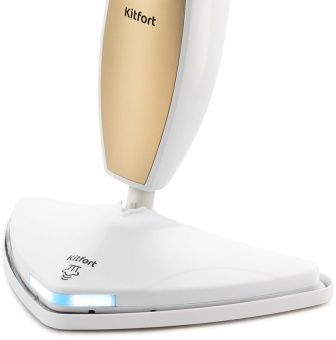 Швабра паровая Kitfort KT-1014 1300Вт золотистый/белый - купить недорого с доставкой в интернет-магазине