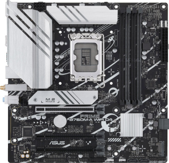 Материнская плата Asus PRIME B760M-A WIFI D4 Soc-1700 Intel B760 4xDDR4 mATX AC`97 8ch(7.1) 2.5Gg RAID+HDMI+DP - купить недорого с доставкой в интернет-магазине