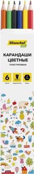 Карандаши цв. Silwerhof Eco 2.6мм шестигран. пластик ассорти 6цв. коробка/европод. - купить недорого с доставкой в интернет-магазине
