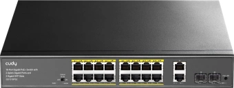 Коммутатор Cudy GS1018PS2 (L2) 18x1Гбит/с 2xКомбо(1000BASE-T/SFP) 2SFP 16PoE 200W неуправляемый - купить недорого с доставкой в интернет-магазине