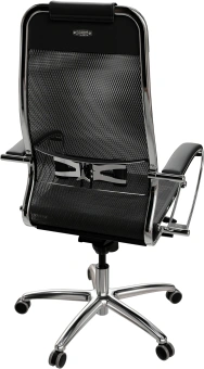 Кресло Метта Samurai S-1 черный сиденье черный сетка с подголов. крестов. металл хром - купить недорого с доставкой в интернет-магазине